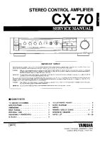Yamaha CX-70 - Service Manual 